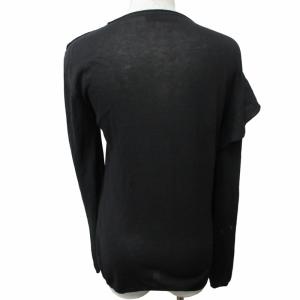 VALENTINO ROMA カーディガン ジャケット フリル イタリア製 黒 ブラック 44 約Lサイズ 0330 GY31