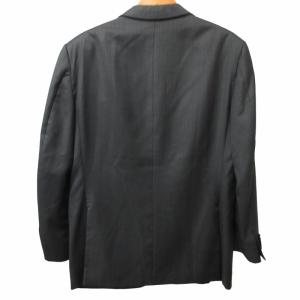 Ermenegildo Zegna テーラードジャケット ブレザー ピンストライプ 3B シルク ウール イタリア製 グレー 48 約Lサイズ 0331 GY31