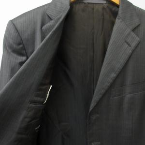 Ermenegildo Zegna テーラードジャケット ブレザー ピンストライプ 3B シルク ウール イタリア製 グレー 48 約Lサイズ 0331 GY31
