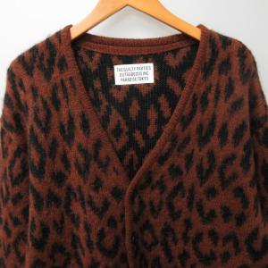 WACKO MARIA 20AW モヘアカーディガン レオパード柄 20FW-WMK-KN20 ブラウン M
