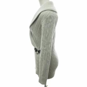 RALPH LAUREN 黒タグ カシミヤカーディガン ショールカラー ベルトデザイン グレー XSサイズ 0423 IBO50 AA