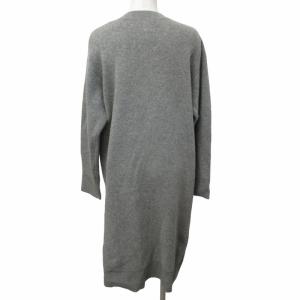 Ron Herman 美品 ニットロングワンピース Vネック ストレッチ有 3810300269 長袖 グレー XSサイズ 0410 GY26