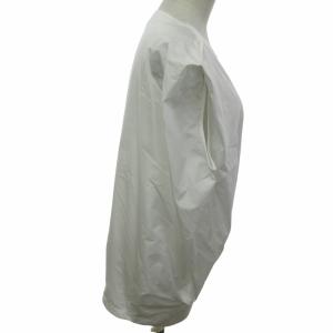 HERNO ノースリーブシャツ ブラウス ゴールド金具 切替 白 ホワイトデ 40 約M-Lサイズ 0410 GY26