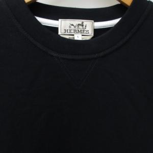 HERMES Hロゴラインスウェットトップ S ブラック