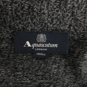 Aquascutum ドライバーズニット カシミヤカーディガン ジップアップジャケット グレー系 Sサイズ 0415