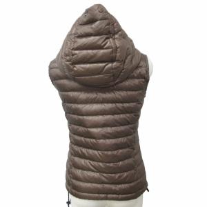 DUVETICA ダウンベスト ジャケット フード 茶 ブラウン 40 約M-Lサイズ 0415
