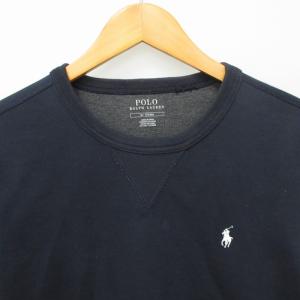 POLO RALPH LAUREN トレーナー スウェット ロゴ刺繍 国内正規 長袖 紺 ネイビー Mサイズ 0415 GY14