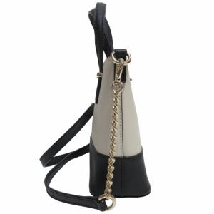 kate spade new york 美品 2WAY レザーショルダーバッグ ハンドバック ゴールド金具 黒 ブラック ベージュ 0511 GY14