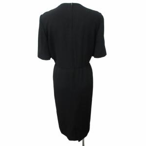 GIVENCHY HI FORMAL ロングワ ンピース ドレス フォーマル 半袖 黒 ブラック 8 約M?Lサイズ 0425 GY14