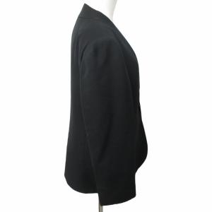 GIVENCHY ノーカラージャケット ブレザー フォーマル 1B 黒 ブラック 14 約Lサイズ 0425 GY14