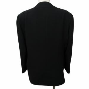 GIVENCHY ノーカラージャケット ブレザー フォーマル 1B 黒 ブラック 14 約Lサイズ 0425 GY14