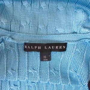 RALPH LAUREN ブラックレーベル BLACK LABEL 美品 シルク ケーブルニット カーディガン 水色 XSサイズ 0502 IBO50