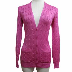 ブラックレーベル カーディガン ニット シルク100% 長袖 ピンク XS 0503 IBO50 AA