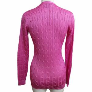 RALPH LAUREN ブラックレーベル カーディガン ニット シルク100% 長袖 ピンク XS 0503 IBO50 AA