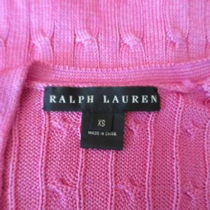 RALPH LAUREN ブラックレーベル カーディガン ニット シルク100% 長袖 ピンク XS 0503 IBO50 AA