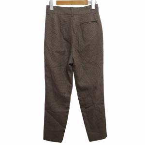 MADISONBLUE 美品 ウールスラックス パンツ 千鳥格子柄 ベージュ 赤系 01 Sサイズ 0512 STK