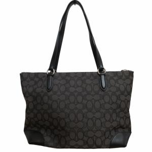COACH 美品 F29958 シグネチャー トートバッグ ハンドバック 黒 ブラック 0503 GY14