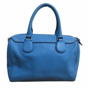 COACH 2WAY レザーショルダーバッグ ハンドバック シルバー金具 ブルー系 ターコイズ 0502 GY14