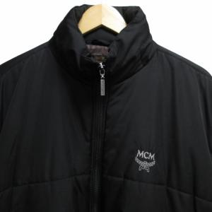 MCM 中綿ジャケット ブルゾン ロゴ刺繍 黒 ブラック Lサイズ 0513 GY14