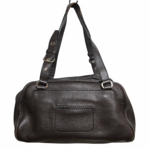 TOD'S ハンドバッグ ショルダーバッグ レザー シルバー金具 茶 ブラウン 0502GY14