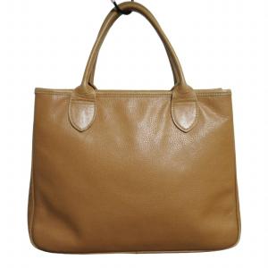 Longchamp ヴィンテージ レザーハンドバッグ トートバッグ ロゴ 茶 ブラウン系 GY14 0509