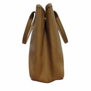 Longchamp ヴィンテージ レザーハンドバッグ トートバッグ ロゴ 茶 ブラウン系 GY14 0509