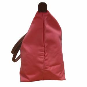 Longchamp ル プリアージュ トートバッグ ハンドバッグ 船型 ナイロン×レザー 折り畳み ピンク 0502 GY14
