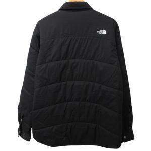 THE NORTH FACE 美品 メドウウォームシャツ 中綿ジャケット ブルゾン ワンポイントロゴ 黒 ブラック XLサイズ NY32231 0506
