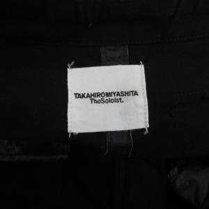 TAKAHIROMIYASHITATheSoloIst. 17AW カーゴパンツ ワークパンツ ミリタリーパンツ ストレッチ有 黒 ブラック  約S?Mサイズ 0430