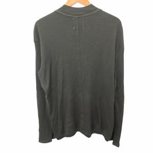 TAKAHIROMIYASHITATheSoloIst. サーマルカットソー Tシャツ モックネック ワッフル地 長袖 カーキ 緑系 48 約Mサイズ 0429