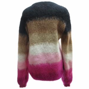 N°21 近年 モヘヤ ニット セーター 長袖 ウール グラデーション マルチカラー 約Lサイズ 0519