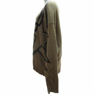 N°21 近年 モヘヤ ニット セーター 長袖 ウール 茶 ブラウン 約XLサイズ 0528