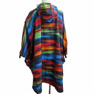 Columbia レインコート ポンチョ ジャケット フード有 ロゴ刺? マルチカラー Sサイズ 0514