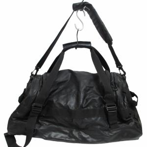 BURTON 2WAY ボストンバッグ ショルダーバッグ トラベルバッグ 肩掛け レザーパッチ 黒 ブラック 0514