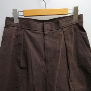 Drawer 22AW センターステッチタックパンツ スラックス 6514-236-1128 茶 ブラウン 36 約S-M相当 0517