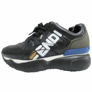 FENDI ×FILA フィラ フェンディマニア スニーカー シューズ レザー 黒 ブラック 36 23?p 0518 IBO52