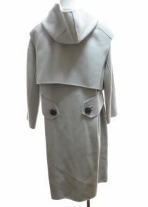 ADORE 531-8252001 2TONE リバー2WAY コート フード付 カシミヤ混 36 グレー