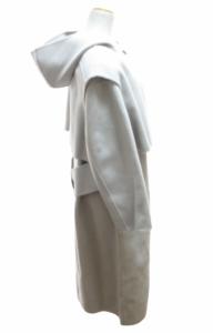 ADORE 531-8252001 2TONE リバー2WAY コート フード付 カシミヤ混 36 グレー