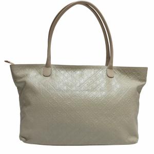 GHERARDINI レザートートバッグ ハンドバッグ ゴールド金具 総柄型押し イタリア製 GH9032F ベージュ 0526