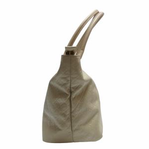 GHERARDINI レザートートバッグ ハンドバッグ ゴールド金具 総柄型押し イタリア製 GH9032F ベージュ 0526