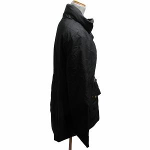 LEONARD SPORT 美品 ダウンコート 中綿ジャケット ブルゾン ナイロン ゴールド金具 金ボタン 黒 ブラック 42 約L-XLサイズ 0528