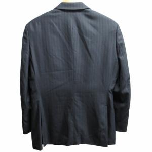 Ermenegildo Zegna スリーピース スーツ セットアップ シルク混 フォーマル ビジネス ストライプ グレー 約S相当 0601