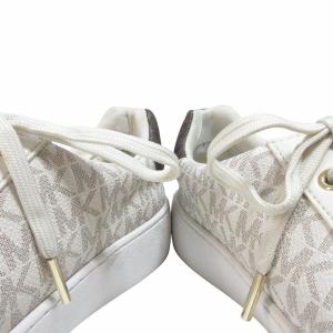 MICHAEL KORS スニーカー シューズ ロゴゴールド金具 総柄 白 ホワイト 6.5M 約23.5?p 0531