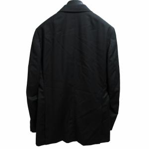 PAUL SMITH デルフィノ地 美品 スーツ セットアップ ビジネス フォーマル ウールテーラードジャケット パンツ 黒 ブラック Lサイズ