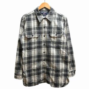 ラルフローレン RALPH LAUREN チェックシャツ カジュアル 長袖 Mサイズ 白 黒 ホワイト ブラック 0619