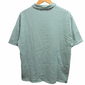 HYSTERIC GLAMOUR HYS ポロシャツ カットソー ボーダー柄 ロゴ刺? 02221CH01 半袖 緑 グリーン Mサイズ 0602