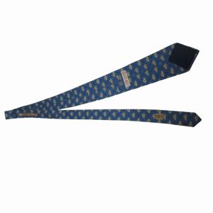 LOEWE 美品 アナグラム ネクタイ カエル柄 総柄 ビジネス 青系 ブルー 水色 0606 IBO52