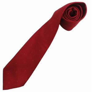 美品 ネクタイ シルク LVロゴ 総柄 赤 レッド系 0607 IBO52