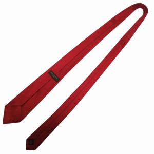 LOUIS VUITTON 美品 ネクタイ シルク LVロゴ 総柄 赤 レッド系 0607 IBO52