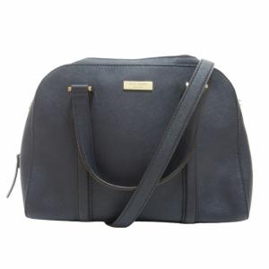 レザー 2WAY ショルダーバッグ ハンドバッグ ゴールド金具 紺 ネイビー IBO52 0619